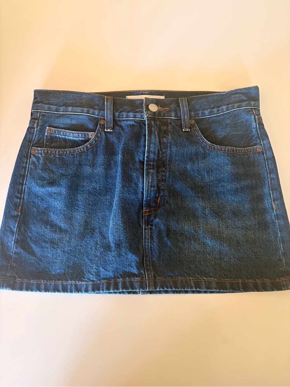 Aritzia Dark Blue Denim Mini Skirt